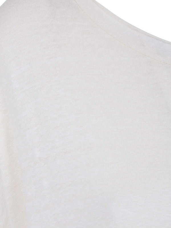 The Best Shops LABO.ART: Strickpullover mit Rundhalsausschnitt - Rundhalspullover - Weiß