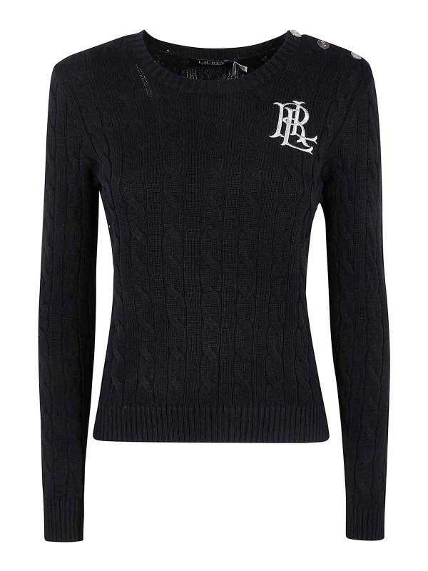 LAUREN RALPH LAUREN: クルーネック - クルーネック - 黒