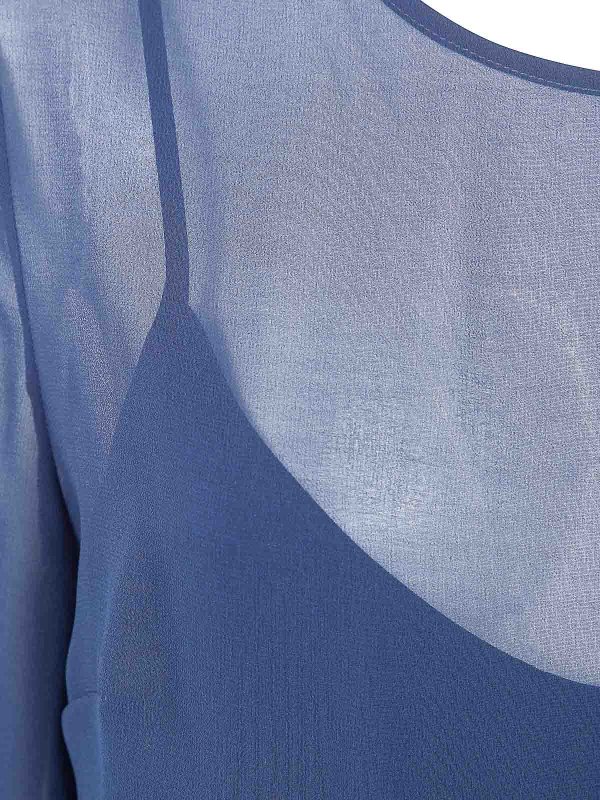 The Best Shops P.A.R.O.S.H.: Knielange Kleider - Knielanges Kleid - Blau