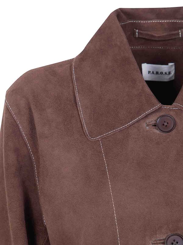The Best Shops P.A.R.O.S.H.: leather jacket - Minuetto Suede Jacket