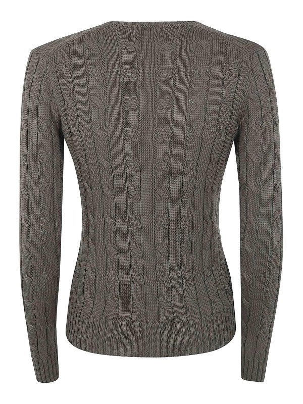 POLO RALPH LAUREN: Strickpullover mit V-Ausschnitt online - V-Pullover - Grün