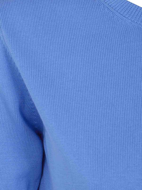 The Best Shops ROSSO PURO: Strickpullover mit Rundhalsausschnitt - Rundhalspullover - Blau
