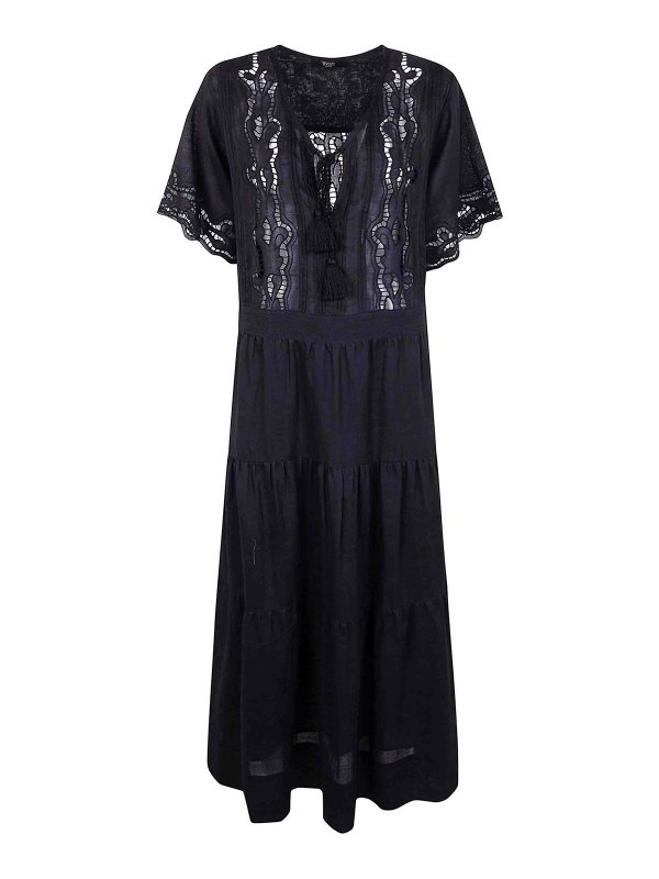 SEVENTY: Maxi robe - Maxi Robe - Noir