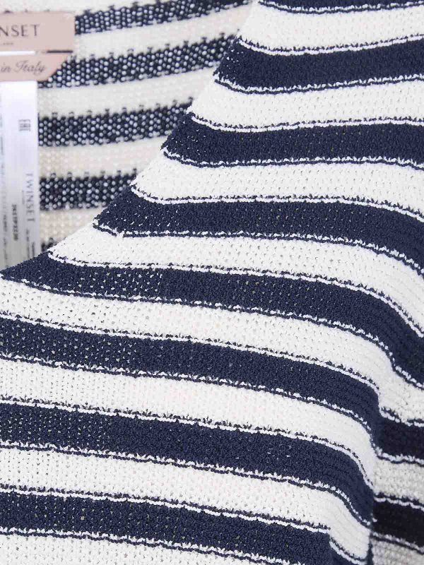 The Best Shops TWINSET: Strickpullover mit Rundhalsausschnitt - Rundhalspullover - Weiß