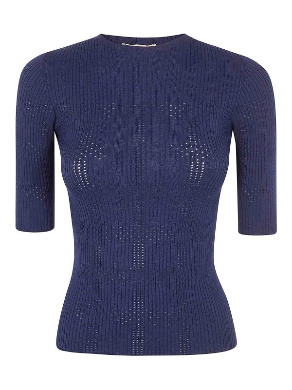 TWINSET: Pull col rond - Pull Col Rond - Bleu