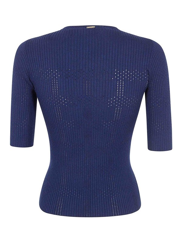 TWINSET: Pull col rond online - Pull Col Rond - Bleu
