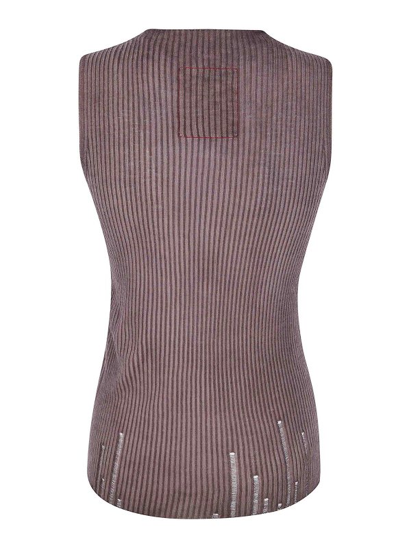 UMA WANG: Strickpullover mit Rundhalsausschnitt online - Rundhalspullover - Braun