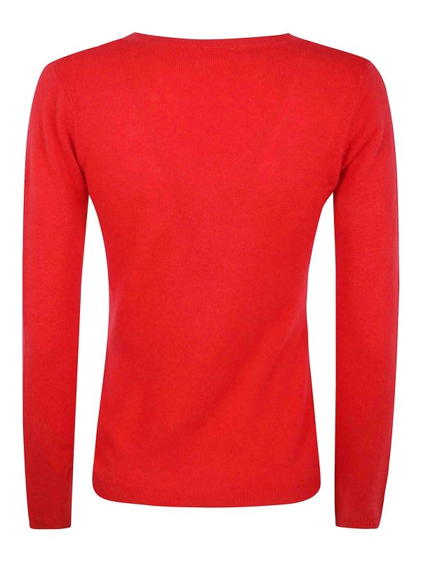 ABSOLUT CASHMERE: Strickpullover mit Rundhalsausschnitt online - Rundhalspullover - Rot