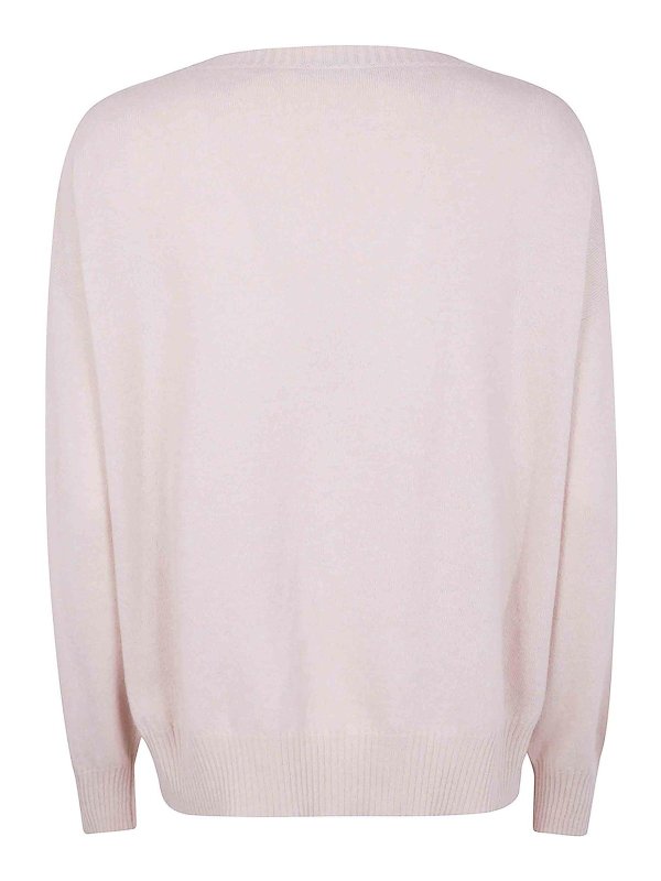 D.EXTERIOR: Strickpullover mit Rundhalsausschnitt online - Rundhalspullover - Weiß