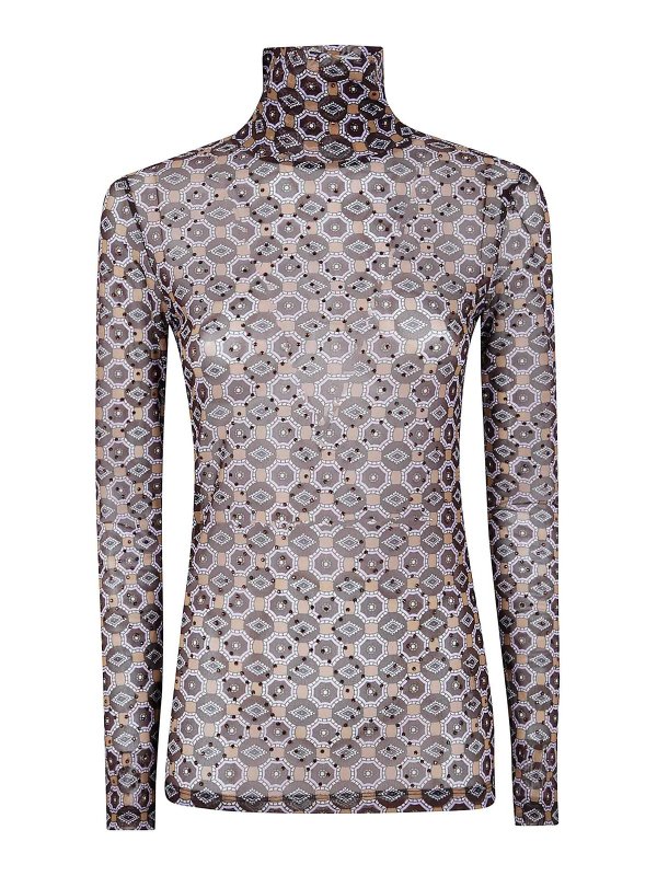 DRIES VAN NOTEN: Rollkragenpullover  und Polo-Ausschnitt - Rollkragenpullover - Braun