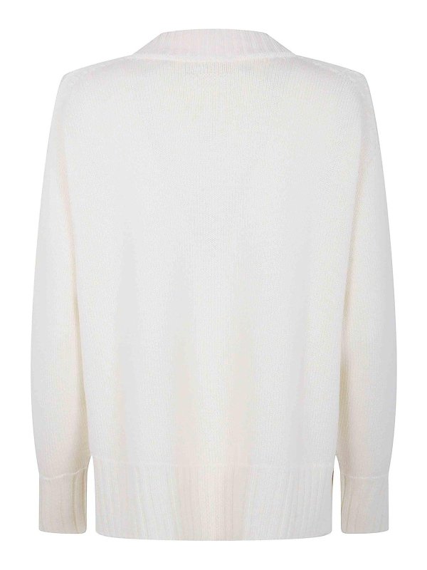DRUMOHR: Strickpullover mit V-Ausschnitt online - V-Pullover - Nude