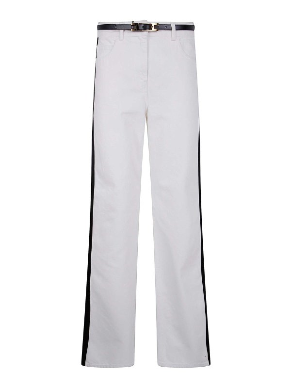 ELISABETTA FRANCHI: Jeans Rectos - Vaqueros Rectos - Blanco