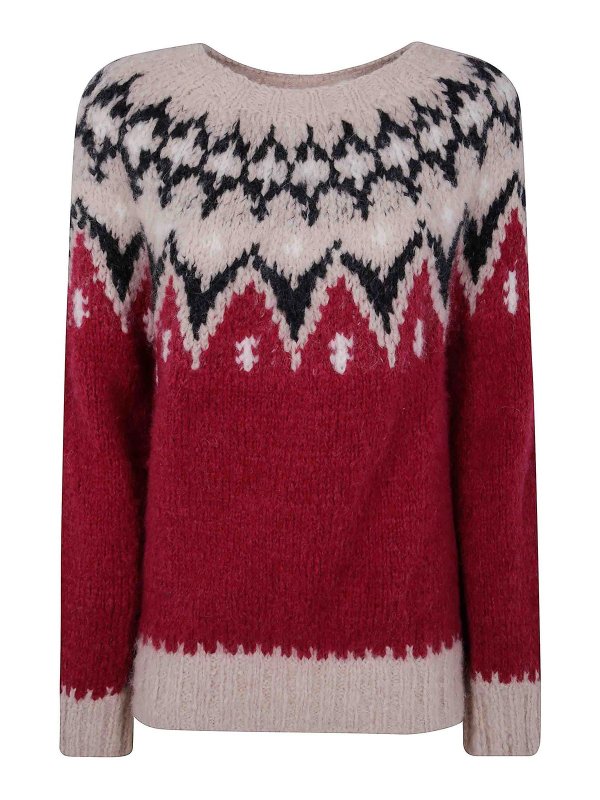 FRANTIC: Suéteres con cuello pico - Suéter Cuello Redondo - Multicolor