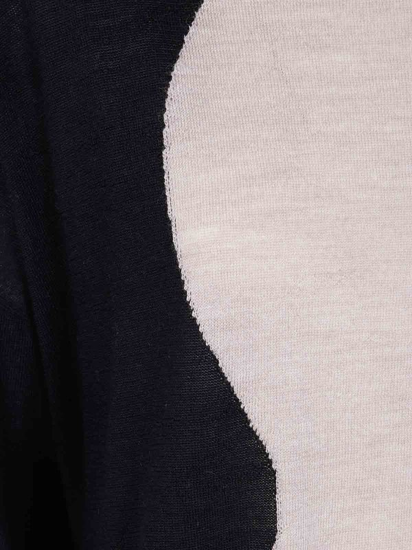 The Best Shops KNITKNIT: Strickpullover mit Rundhalsausschnitt - Rundhalspullover - Schwarz