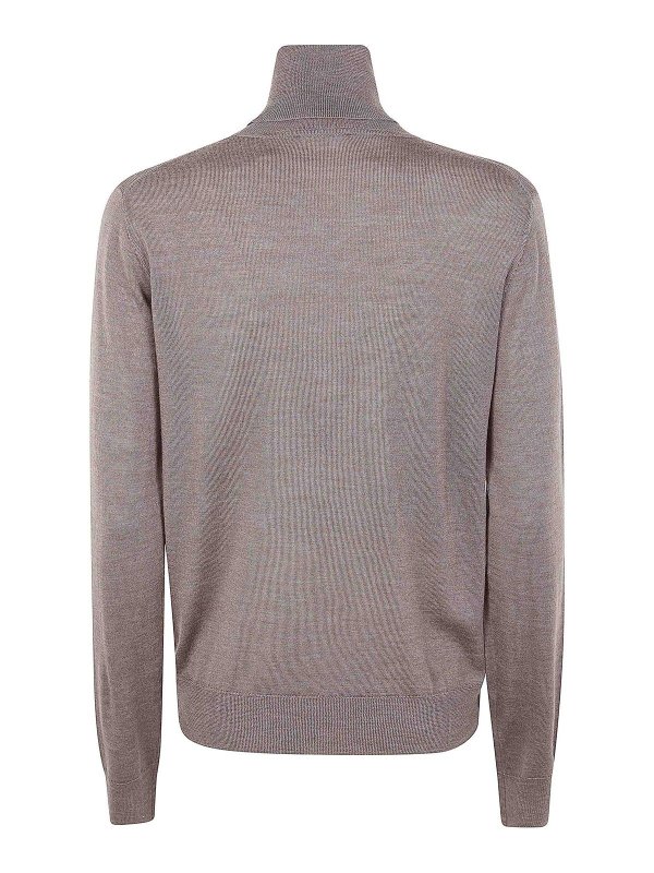 P.A.R.O.S.H.: Strickpullover mit Rundhalsausschnitt online - Rundhalspullover - Braun