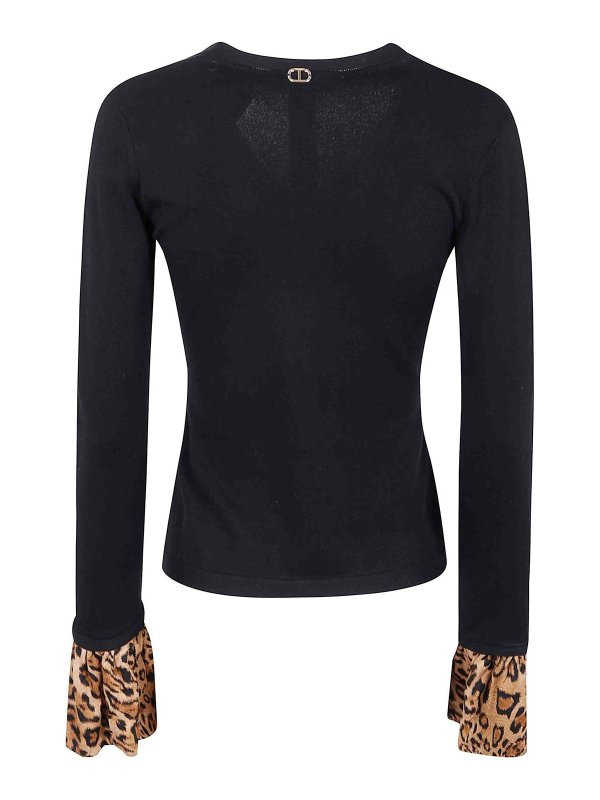 TWINSET: Col en V online - Pull À Col V - Noir
