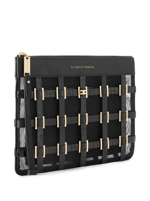クラッチバッグ - 黒 shop online: ELISABETTA FRANCHI