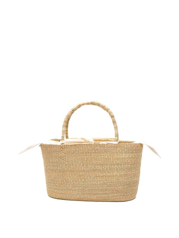MUUÑ: totes bags - Maxi Echo Straw Bag