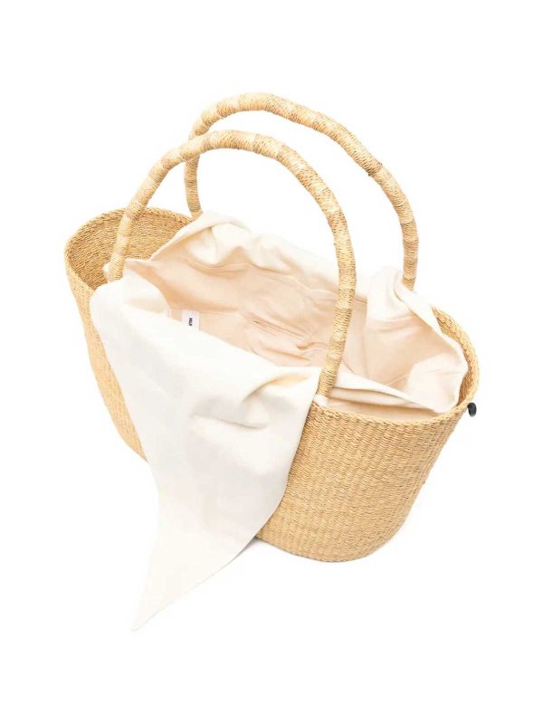 The Best Shops MUUÑ: totes bags - Maxi Echo Straw Bag
