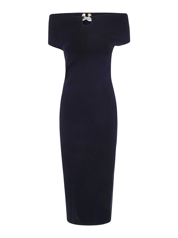 ALBERTA FERRETTI: Knielange Kleider - Knielanges Kleid - Schwarz