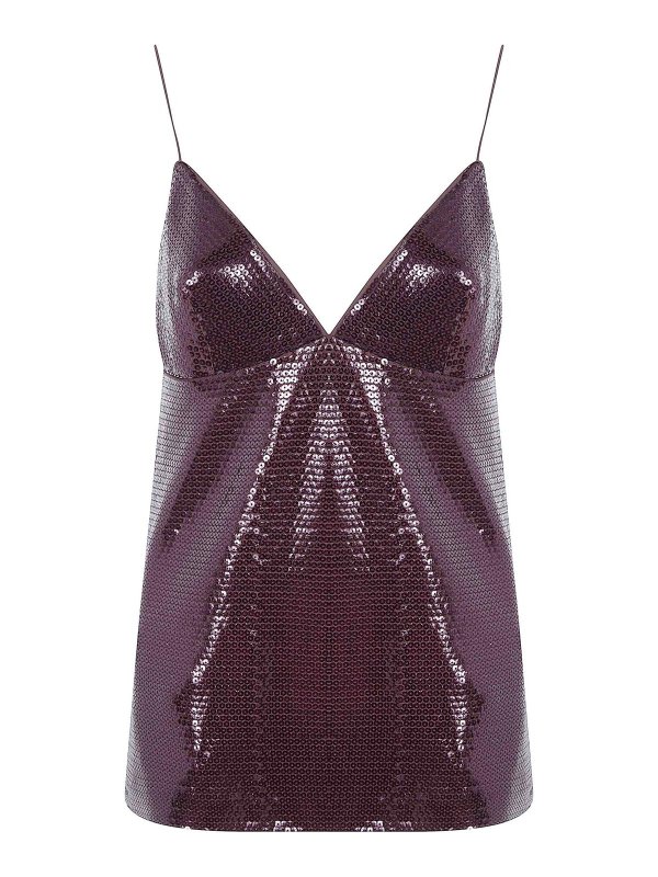 ALBERTA FERRETTI: Tops y camisetas sin mangas - Top - Marrón