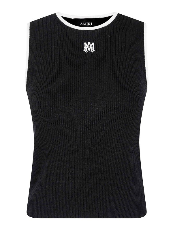AMIRI: Tops y camisetas sin mangas - Top - Negro