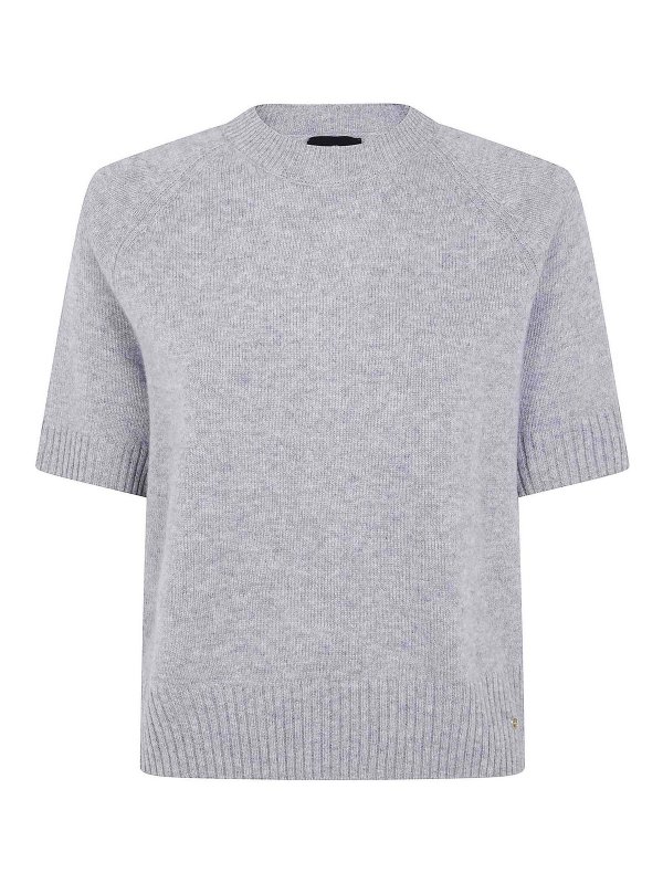 ANINE BING: Strickpullover mit Rundhalsausschnitt - Rundhalspullover - Grau