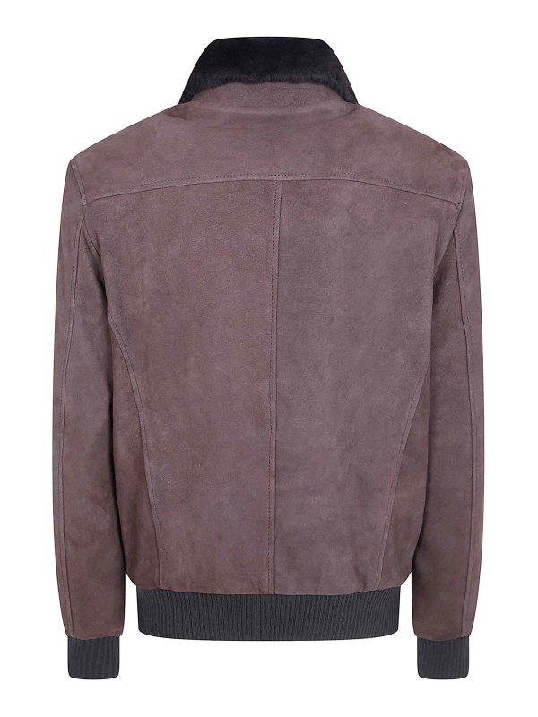 BARBA: leather jacket online - Boston Aviator Jacket