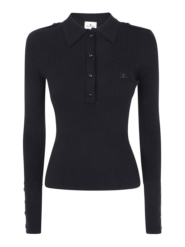 Courreges: Polos  - Polo - Noir