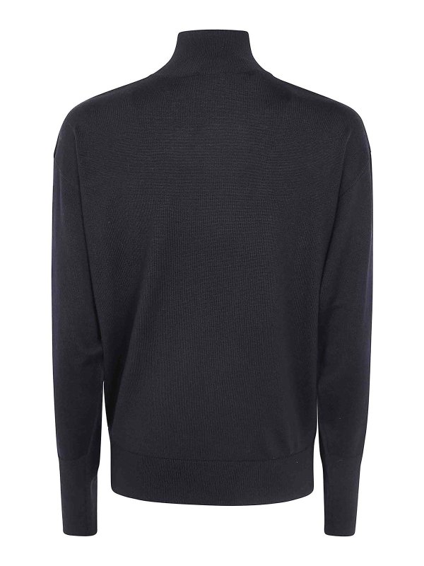 Courreges: Strickpullover mit Rundhalsausschnitt online - Rundhalspullover - Schwarz
