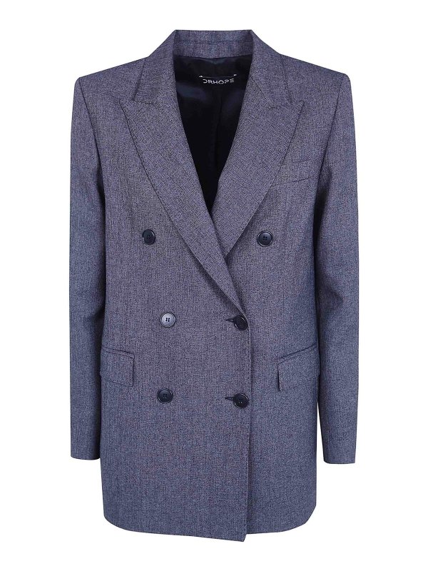 DRHOPE: blazers - Double Breasted Blazer Jacket