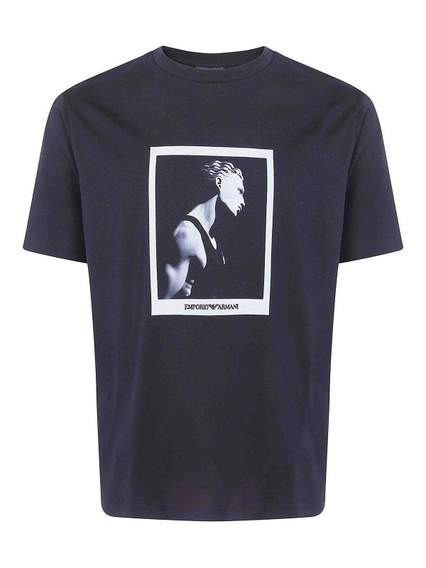 EMPORIO ARMANI: T-shirts - T-Shirt - Schwarz