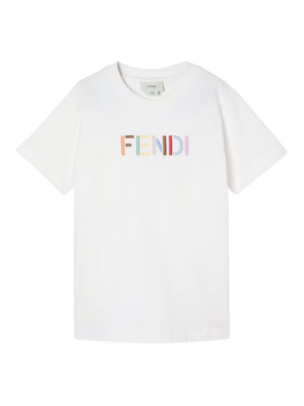 Fendi Jr: T-shirts - T-Shirt - Grau