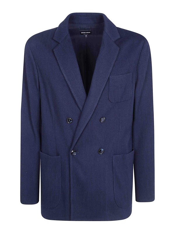 GIORGIO ARMANI: blazers - Double Breasted Jacket