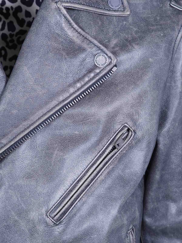 The Best Shops GOLDEN GOOSE: レザージャケット - レザージャケット - 黒