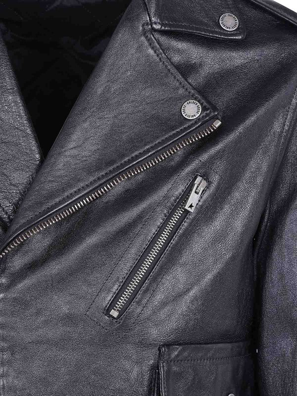 The Best Shops GOLDEN GOOSE: レザージャケット - レザージャケット - 黒