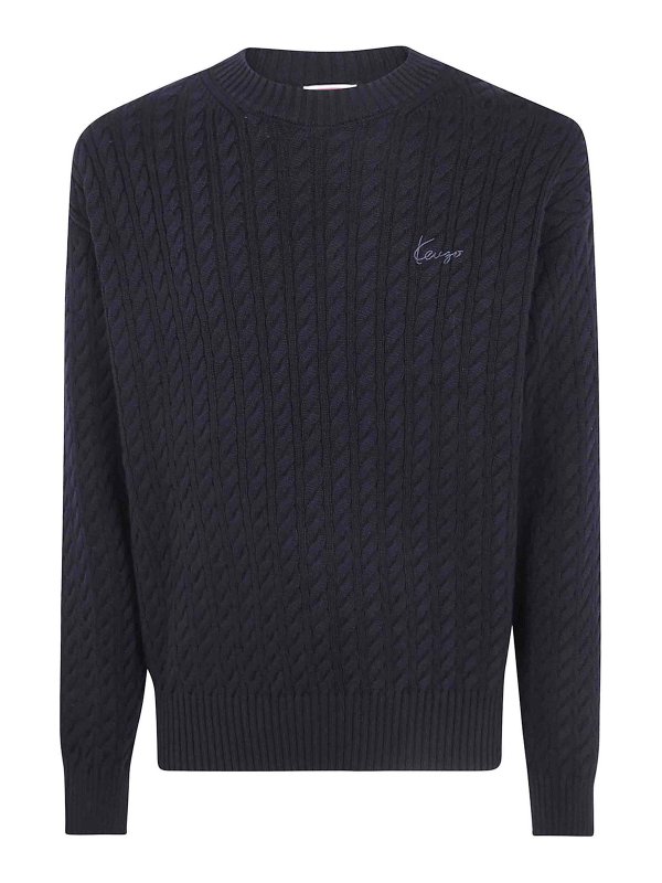 KENZO: Pull col rond - Pull Col Rond - Noir