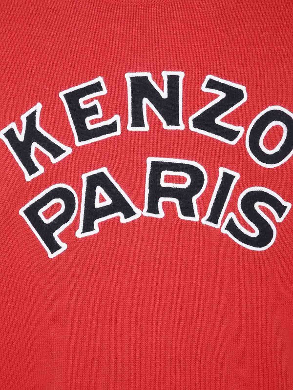 The Best Shops KENZO: Strickpullover mit Rundhalsausschnitt - Rundhalspullover - Rot