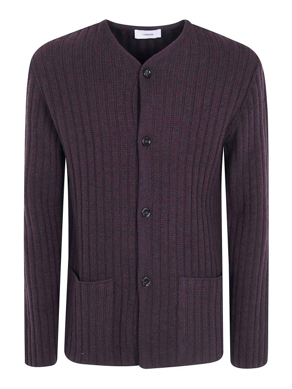 LARDINI: Strickpullover mit Rundhalsausschnitt - Rundhalspullover - Braun