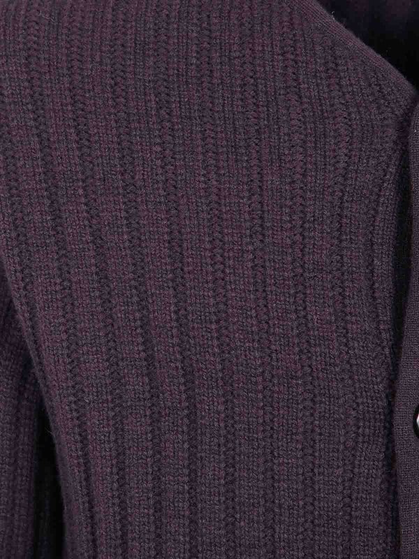 The Best Shops LARDINI: Strickpullover mit Rundhalsausschnitt - Rundhalspullover - Braun