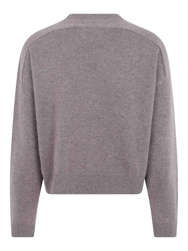 LOULOU STUDIO: Strickpullover mit Rundhalsausschnitt online - Rundhalspullover - Braun