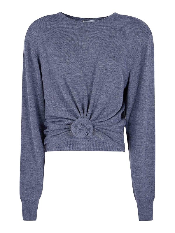 MAGDA BUTRYM: Strickpullover mit Rundhalsausschnitt - Rundhalspullover - Grau