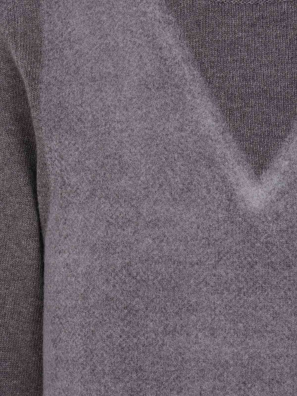 The Best Shops Maison Margiela: Strickpullover mit Rundhalsausschnitt - Rundhalspullover - Grau