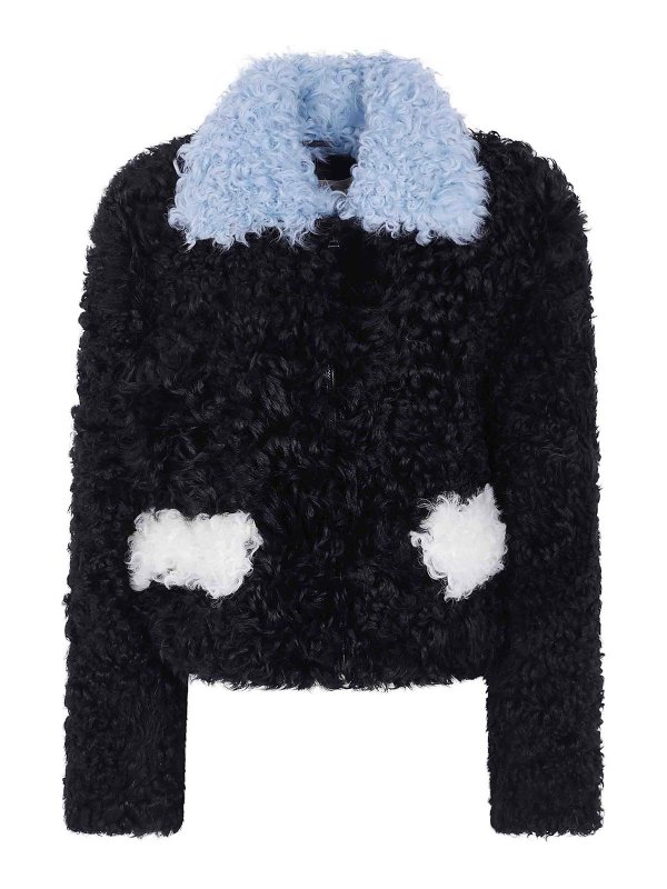 Marni: Lederjacken - Lederjacke - Schwarz