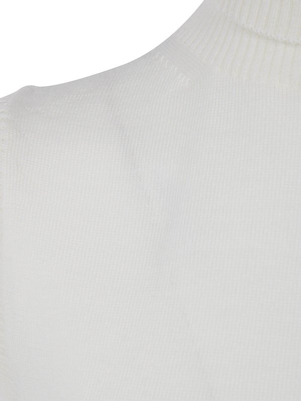 The Best Shops SPORTMAX: Strickpullover mit Rundhalsausschnitt - Rundhalspullover - Weiß