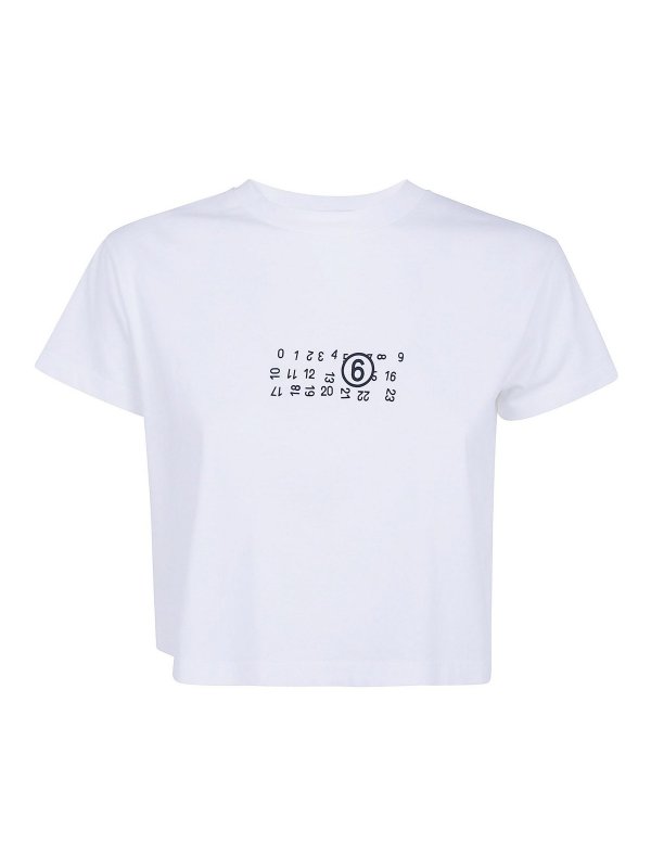 MM6 MAISON MARGIELA: T-shirts - T-Shirt - Weiß