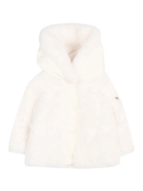 MONCLER: Pelz und Shearling - Pelz - Weiß