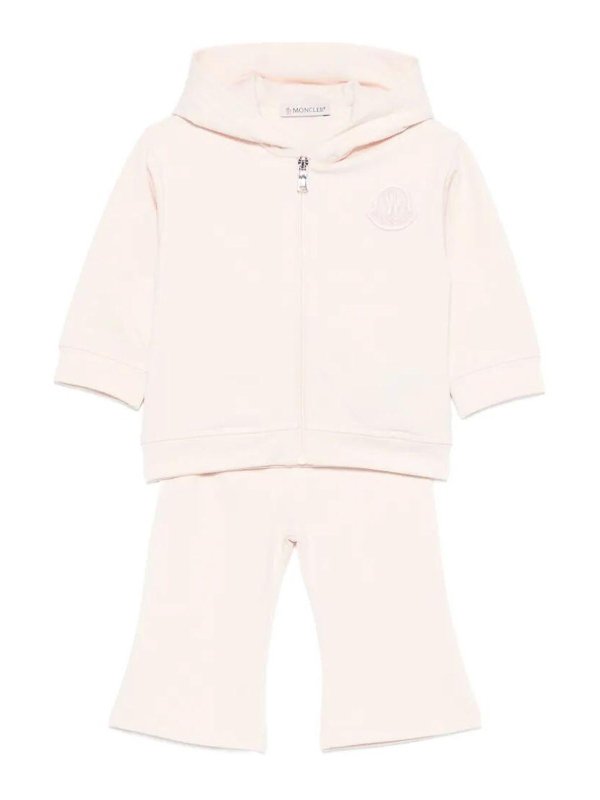 MONCLER: Pull col rond - Pull Col Rond - Rose