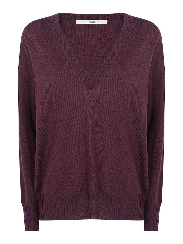 NUUR: Pull col rond - Pull Col Rond - Rouge