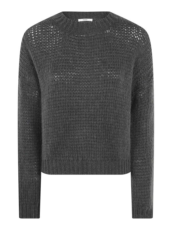 NUUR: Strickpullover mit Rundhalsausschnitt - Rundhalspullover - Grün